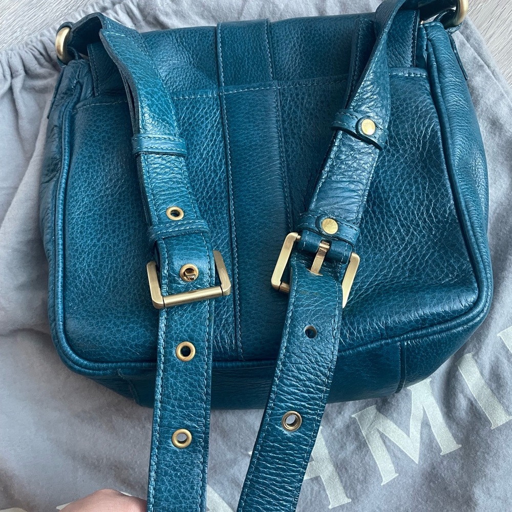 Brahmin Real Leather Teal Crossbody Bag - Picture 9 of 12